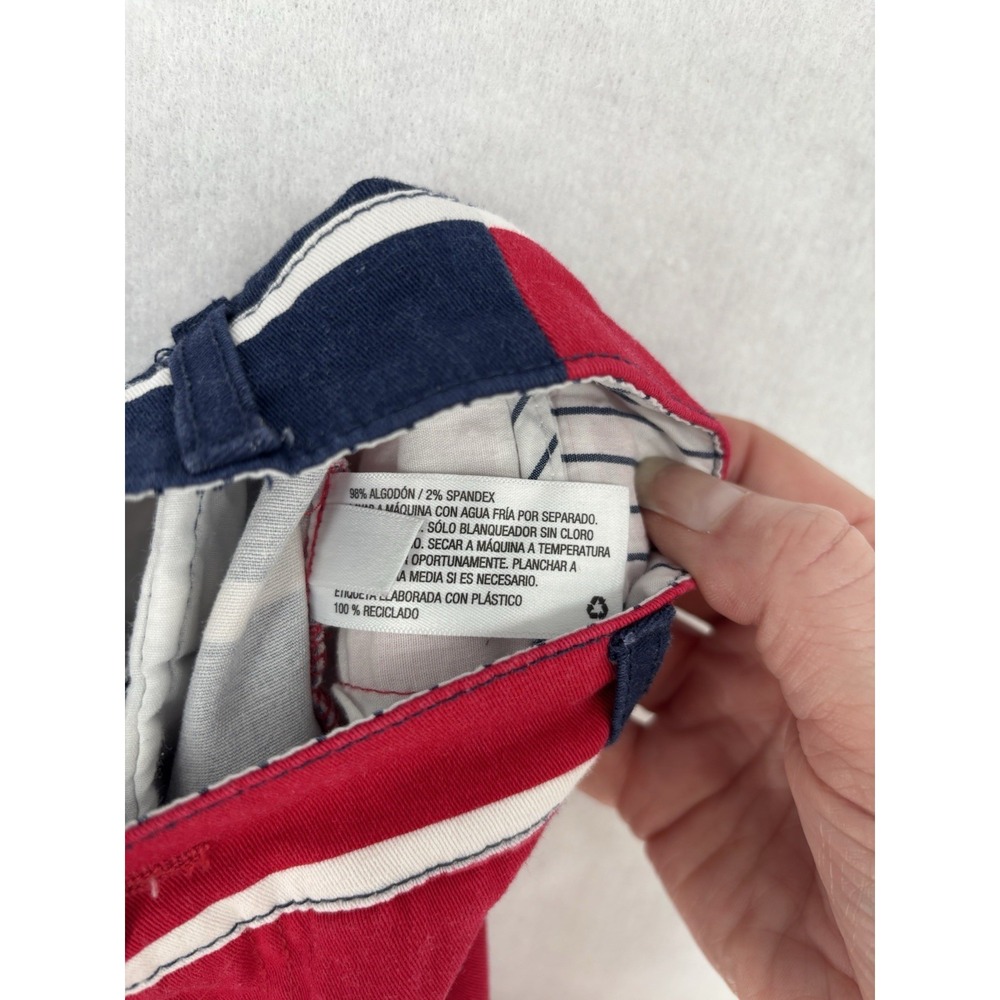 Vineyard Vines Shorts Men's 28x8 Red Blue White American Flag Chino Striped - Picture 11 of 11